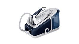 Braun CareStyle 7 Pro IS7282BL, Steam Generator Iron with FreeGlide 3D Technology, Smart iCareMode, Vertical Ironing, Anti Drip, Detachable 2L Water Tank, 2700W, Blue