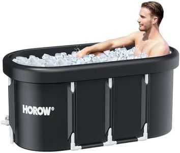 HOROW XL Large Oval Ice Bath Tub for Athletes, 100 Gallons Christmas Portable Cold Plunge Tub for Recovery and Cold Water Therapy, Multiple Layered Ice Plunge Tub with Cover for Home, Gym, Outdoor Use