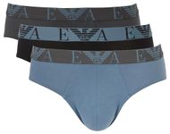 Emporio Armani Men's Briefs, Tempesta/Magnet/Nero, M
