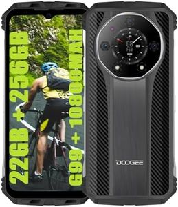 DOOGEE S110 Smartphones Libres (2023), Helio G99 22GB + 256GB, 10800mAh/66W, Rugged 4G Móviles, 50MP (Infrarossi 24MP)+ 16MP + 32MP, Android 13 6,58 pollici, OTG/GPS/NFC/IP68IP69K/Mirar Plata