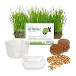 The Cat Ladies Cat Grass for Indoor Cats - Growing Kit - Organic Cat Grass Seeds, Soil and BPA Free Containers (Non GMO) - Locally Sourced Seeds! (3 Pack)