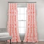 Lush Decor Kemmy Window Curtain Panel (Single Panel), 95" L x 52" W, Peachy Pink