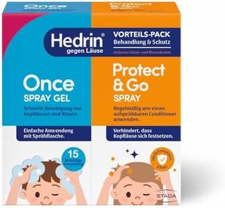 HEDRIN Vorteilspack (1 ONCE Spray Gel + 1 Protect & Go Spray), Soforthilfe & Vorbeugung – Schnelle Hilfe gegen Läuse