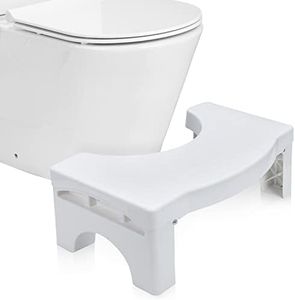 Toilet Stool- Foldable Toilet Potty Step Stool, 7 "Height Bathroom Poop Stool with Non-Slip Base for Adult Children Sitting Posture Squatting Toilet Footstool