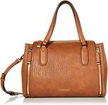 Calvin Klein Reyna Novelty Satchel, Caramel, One Size