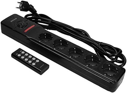 ORNO AE-13132(GS) Wireless Power Strip Surge Protection with Remote Control 3 m 5-Way Individually Switchable, 2300 W