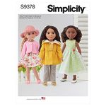 Simplicity Sewing Pattern S9378 14" Doll Clothes, White