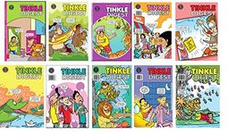 Best of Tinkle Single Digest Comic Books in English | Pack of 10 | Tales from Suppandi and Tantri Mantri inside | Assorted Collection