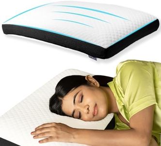 Careforce Memory Foam Pillows Supports Neck and Shoulder Pain for Sleeping Ergonomic Orthopedic Cervical Spondylosis Cushion for Back, Stomach & Side Sleepers - King Size (Pack of 1)