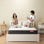 duroflex LiveIn Bounce - 8 Inch Pocket Spring Mattress King Size, 3 Zone Roll Pack Mattress for Zero Motion Transfer, Medium Soft Firmness with Cotton Felt Layer, (72X72X8 Inches)