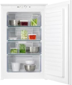 AEG Einbau-Gefrierschrank 88cm, Serie 6000 LowFrost: weniger Eisbildung, 4-Sterne Gefrierraum 98L, elektronische Steuerung, Schnell-Gefrier-Funktion, Temperaturalarm, Schlepptür-Technik, TAB6L88ES