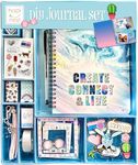 Hapinest DIY Journal Kit for Girls 8-14, 63pcs Ideal for Teen and Tween Girls Gifts Ideas 8 9 10 11 12 13 14+ Year Old, Birthday Gift for Teens Girls, Scrapbooking Kit and Diary Supplies Set