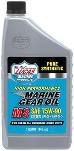 LUCAS Synthetic SAE 75W-90 M8 Marine Gear Oil, 0.95 litre, Each