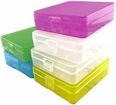 Honbay Battery Storage Case/Box/Organizer/Holder for 4 18650 Batteries or 8 CR123A Battery, Pack of 6 (Multi-colored)