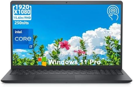 Dell 15.6 Inch Laptop with FHD IPS Touchscreen, Intel 13th Gen 10-Core i7 Processor, 16GB RAM,512GB SSD, Windows 11 Pro, Wi-Fi 6, HDMI, Webcam, Numeric Keypad, Business and Student Productivity, Black