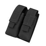 Gexgune Hunting Magazine Pouch, Nylon Mag Pouch Tactical Double Molle Pistol Magazine Pouches for 1911 G1ock 9mm (Black)