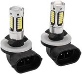 CLUBRALLY LED Headlight Bulb Fits Club Car DS 1999+ and Precedent 2004+, Yamaha, EZGO TXT 12V21 Watt(Pack of 2)