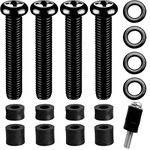 M8 Screws for Samsung TV M8x45mm, Pitch 1.25mm TV Mounting Bolts Screws with 25mm Long Spacers Work with Samsung 50" 55" 60" 65" 70" 75" 82" TV Black