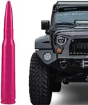 EcoAuto Car Antenna for Jeep Wrangler JK & JL from (2007-2023) & Gladiator–Short Jeep Wrangler Antenna - Anti-Theft Design – Highly Durable Truck Antenna – Jeep Wrangler Accessories (Pink)