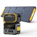 VTOMAN FlashSpeed 1500 Portable Power Station Bundle with Extra Battery & 220W Pro Solar Panel Included - 1500W/3096Wh Solar Generator LiFePO4 Battery Power Station for Camping, RVs, Home Backup