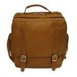 Piel Leather Vertical Computer Backpack, Saddle, One Size