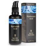 Hyaluronic Acid Serum for Face 50ml, Face Serum Skincare for a Rejuvenated Skin - Collagen Serum for Face with Organic Aloe Vera for Sensitive Skin - Vegan Skin Care by Satin Naturel