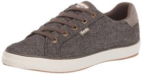 Keds Women's Center III Sneaker, Brown Cotton Slub, 8 M US