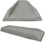 Master Mark Splash Block, Decorative Gutter downspout Extensions, Splashguard, Foundation Water Diverter, Rain Gutter Guard, Plastic 24” (2 Pack) Gray