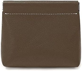 WUTA Leather Coin Purse Goatskin Squeeze Spring Lipstick Bag Pouch For Stores Lipstick, Blush, Huawei Headphones, Jewelry, Etc.