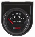 Bosch SP0F000056 Style Line 2" Fuel Level Gauge - Electric (Black Dial Face, Black Bezel)