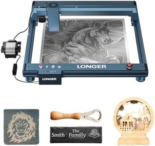 LONGER Laser Gravurmaschine B1 20W Lasergravierer mit Auto Air Assist, Arbeitsgeschwindigkeit bis 600 mm/s, DIY Laser Cutter für Holz & Metall, Papier, Acryl, Glas, Leder, Arbeitsbereich 450x440 mm
