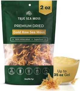 Raw Irish Sea Moss - 2oz | Organic Wildcrafted Gold Seamoss | Makes 35oz Gel | Vegan, Non-GMO, Gluten-Free | Dried Sea Moss for Skin, Hair, Digestion, Smoothies, Natural Superfood