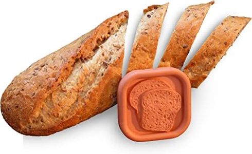 JBK Pottery Terracotta Bread Saver for Homemade Loaf, Sourdough, Bagels & Baked Goods – Stone Disc Fresh Keeper, Softener & Loaf Buddy to Keep Bread Longer – Ideal for Kitchen, Bakery, Panera Style