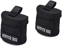 Service Dog Vest Harness Saddle Bags with Service Dog Patches - SD Backpack with Patch - Quality Back Pack Pouch with Pockets - Saddlebag for Service Dogs Vests (Service Dog)