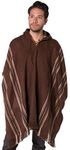 Gamboa Handmade Mens Poncho with Hood Alpaca Wool Mexican Cowboy Poncho Blanket