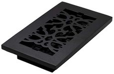Decor Grates AC408-BLK Victorian Floor Register, 4 x 8, Cast Iron Black