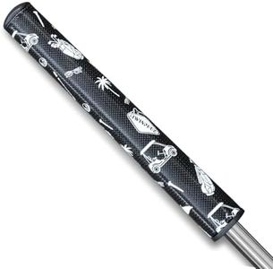 iWinpros Putter Grip Size 3.0, Lightweight Golf Putter Grip, Textured Comfort Design for Superior Control, Anti-Slip Pattern Polyurethane Grips for Golf (Deep Black)