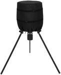 Krismile Deer Feeder Tripod Cover,Heavy Duty with Zipper Waterproof Cover for Moultrie 30-Gallon Deer Feeders (Black,Cover Only)