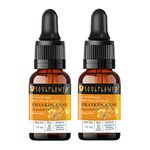 Soulflower Frankincense Essential Oil | 100% Pure, Natural and Undiluted for Hair, Skin and Face | Moisturizing & Hydrating Properties (15ml each with dropper) - Pack of 2