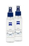 ZEISS Lens Cleaning Spray, Twin Pack for Cleansing Optical Surfaces, Glass and Plastic Cleaner, for Glasses, Spectacles, Cameras, Microscopes, Digital Screens and Ski Goggles,120 ml (Pack of 2)