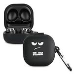 kwmobile Silicone Case Compatible with Samsung Galaxy Buds 2 Pro/Buds 2 / Buds Live Case Cover - Don't Touch My Headphones White/Black/Black