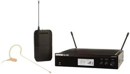 Shure BLX14R/MX53 UHF Wireless Microphone System - Perfect for Broadcast, Church, Presentations - 14-Hour Battery Life, 300 ft Range | MX153 Headset Mic, Single Channel Rack Mount Receiver | H11 Band