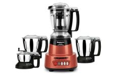 Panasonic Heavy Duty Mixer Grinder For Kitchen MX-AV425 (Rustic Red) Elements Series Powerful 1500W (MMLW) 4 Jar (Three-304 Stainless Steel & 1Juicer Extractor Jar) |5 Years Motor Warranty