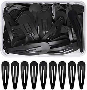 NATUCE 50PCS Negro Pinza de Pelo para Niñas Mujeres, 5CM Clips de Pelo de Metal, Horquillas Pelo, Accesorios Cabello, Pinza para el Cabello, Pernos de Pelo, Clips de pelo para Niñas, Bebe, Chicas
