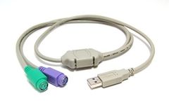 Storin USB Male to 2 PS2 Female Converter Cable for Keyboard & Mouse