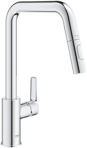 GROHE Start, Küchenarmatur 2 Strahlarten (Wasserhahn Küche, ausziehbare Brause, 360° schwenkbar, wassersparend dank variabler Mengenbegrenzung, werkzeugfreie Spülbecken-Montage), chrom, 30631000