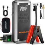 Jump Starter Power Pack with Air Compressor 150PSI, Acmount 6000A 12V Car Battery Booster Jump Starter (Up to ALL Gas/12L Diesel), Car Starter Power Bank with Leads, Emergency LED Light