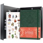 Legend Weekly Planner Premium – Undated Weekly, Monthly & Budget Planner – Life Organizer for Time Management & Productivity, A5 (Forest Green)