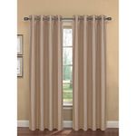 Bella Luna Bliss Faux Silk Room Darkening 76 x 84 in. Grommet Curtain Panel Pair, Taupe