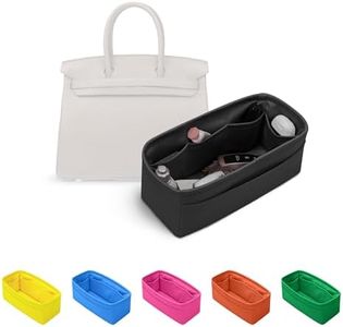KINGS IN BAG Purse Organizer Insert for Birkin 40, Lightweight & Soft Satin Organizer Insert with Pockets for Woman Bags, Ideal for Travel, Shopping, and Daily Use, Multicolor Options(Black, BK 40)